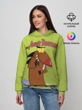 Женское худи / Крутые бобры. Деггет