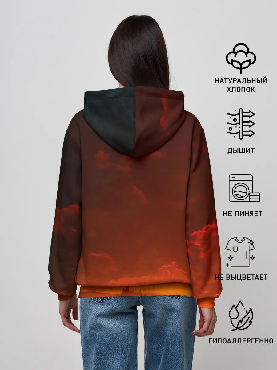 Женское худи / Кровавый закат