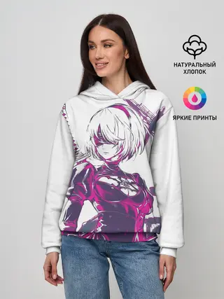 Женское худи / 2B | NEON | НЕОН