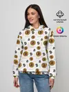 Женское худи / Узор и биткоина | Pattern
