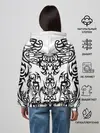 Женское худи / ТАТУ ЧЕРНО БЕЛОЕ УЗОР