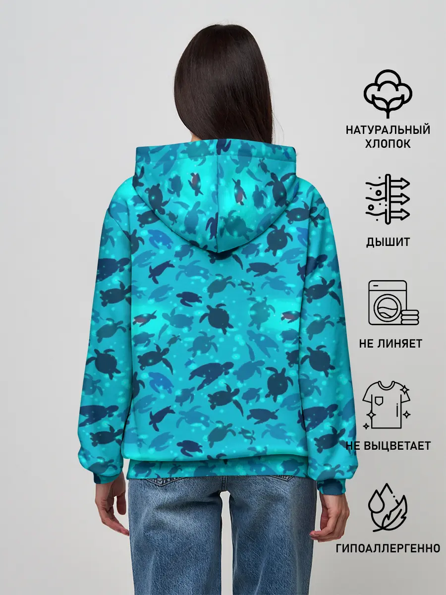 Женское худи / Черепашки