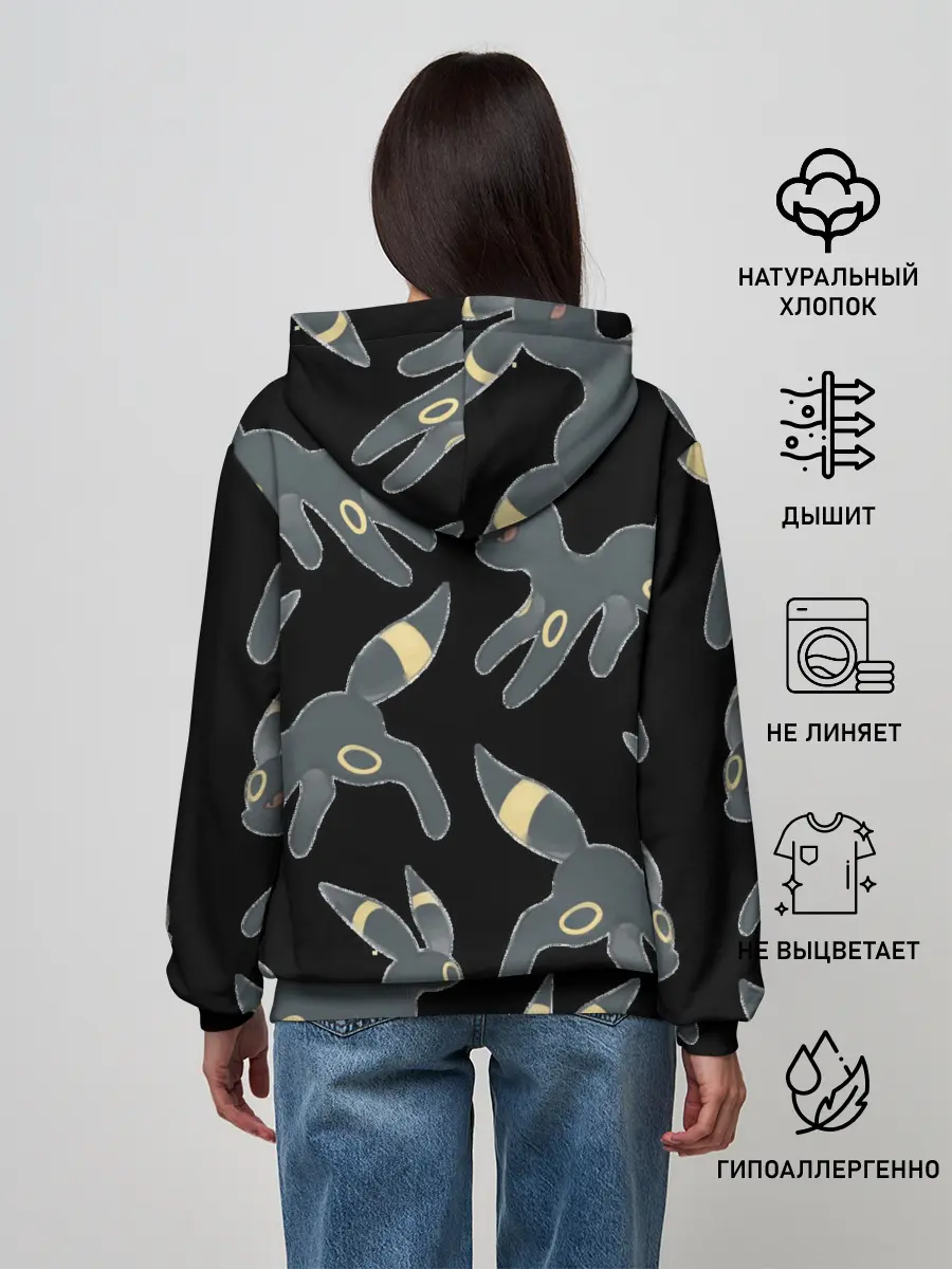 Женское худи / покемон Амбреон