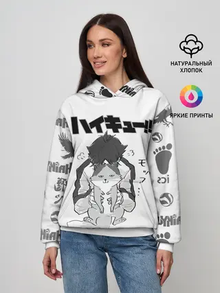 Женское худи / Haikyu!! Кошка Некома