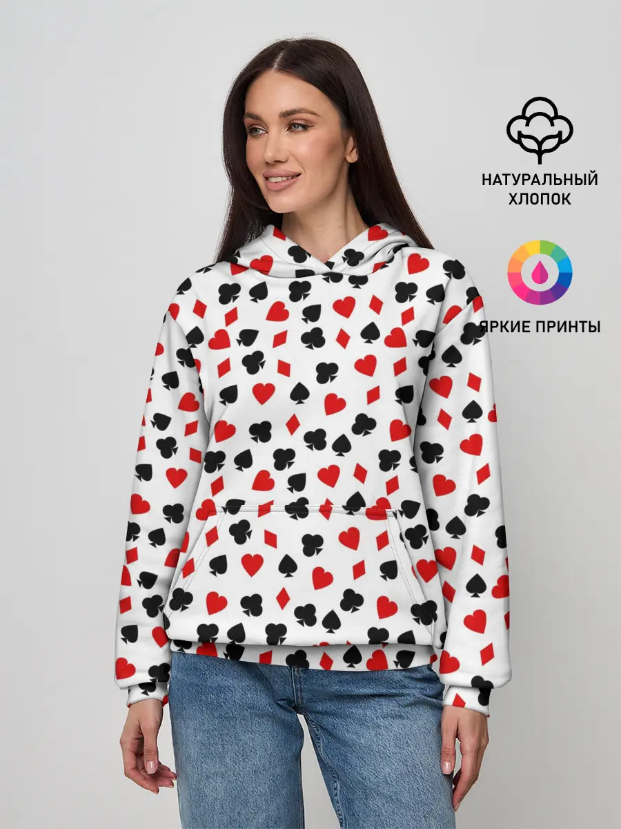 Женское худи / Карточные Масти