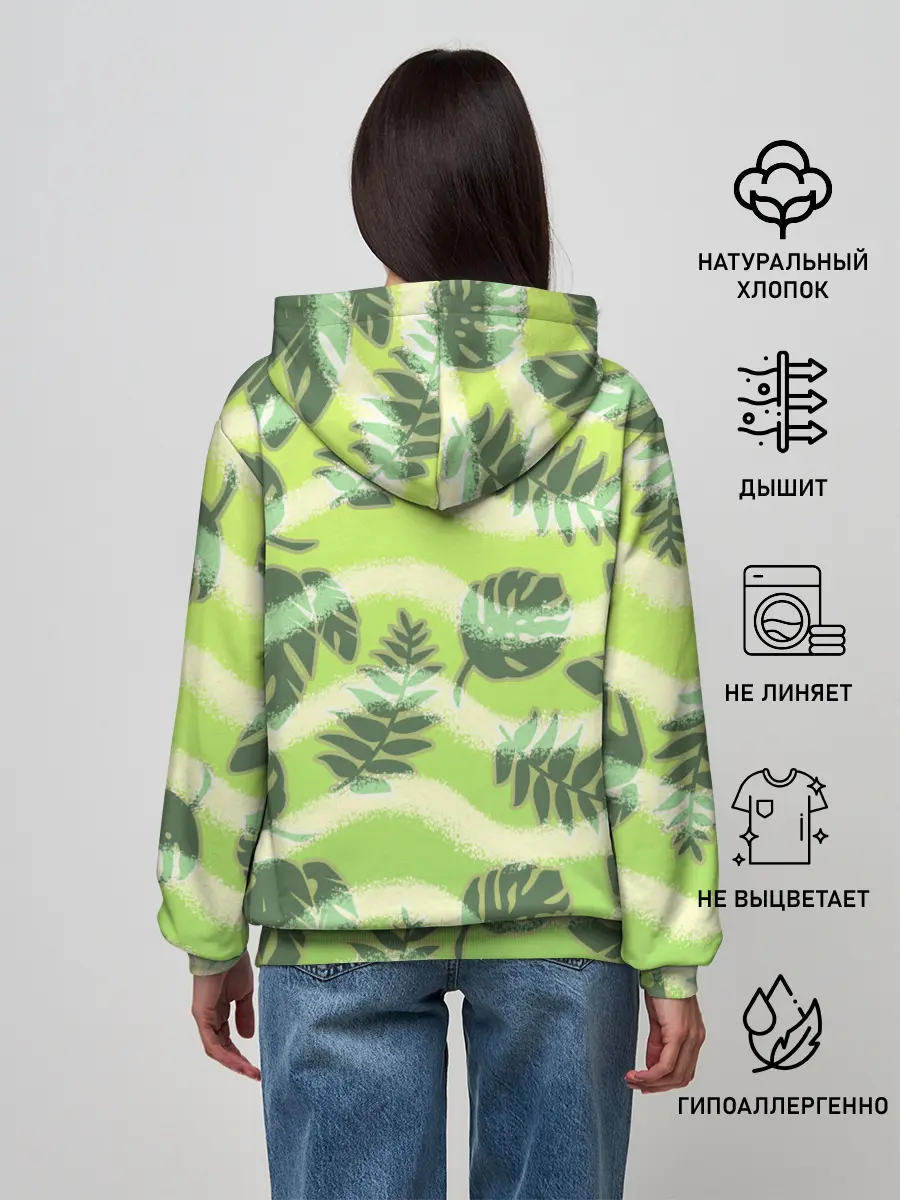 Женское худи / Тропический фон