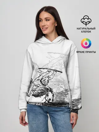 Женское худи / A demon on a horse