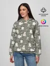 Женское худи / Кошечки с рыбками