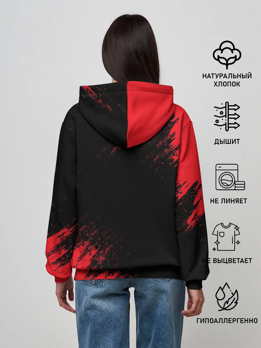 Женское худи / BERSERK red краска