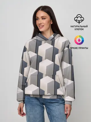 Женское худи / ГрафиЧеские Кубы