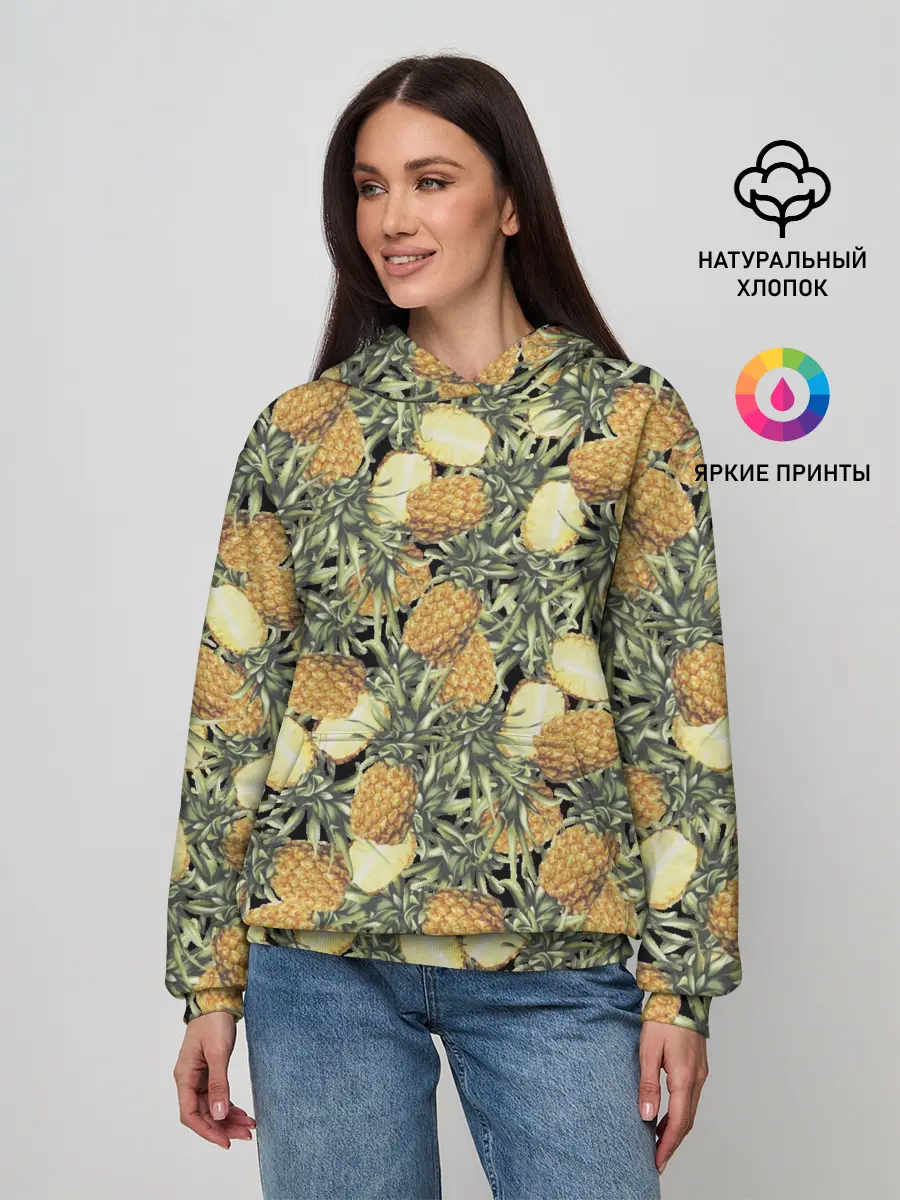 Женское худи / ананасы