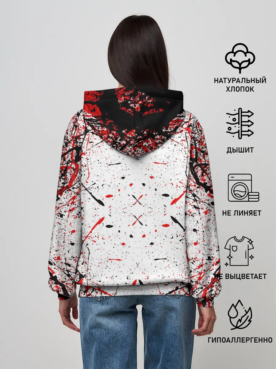 Женское худи / БЕРСЕРК рваный лого