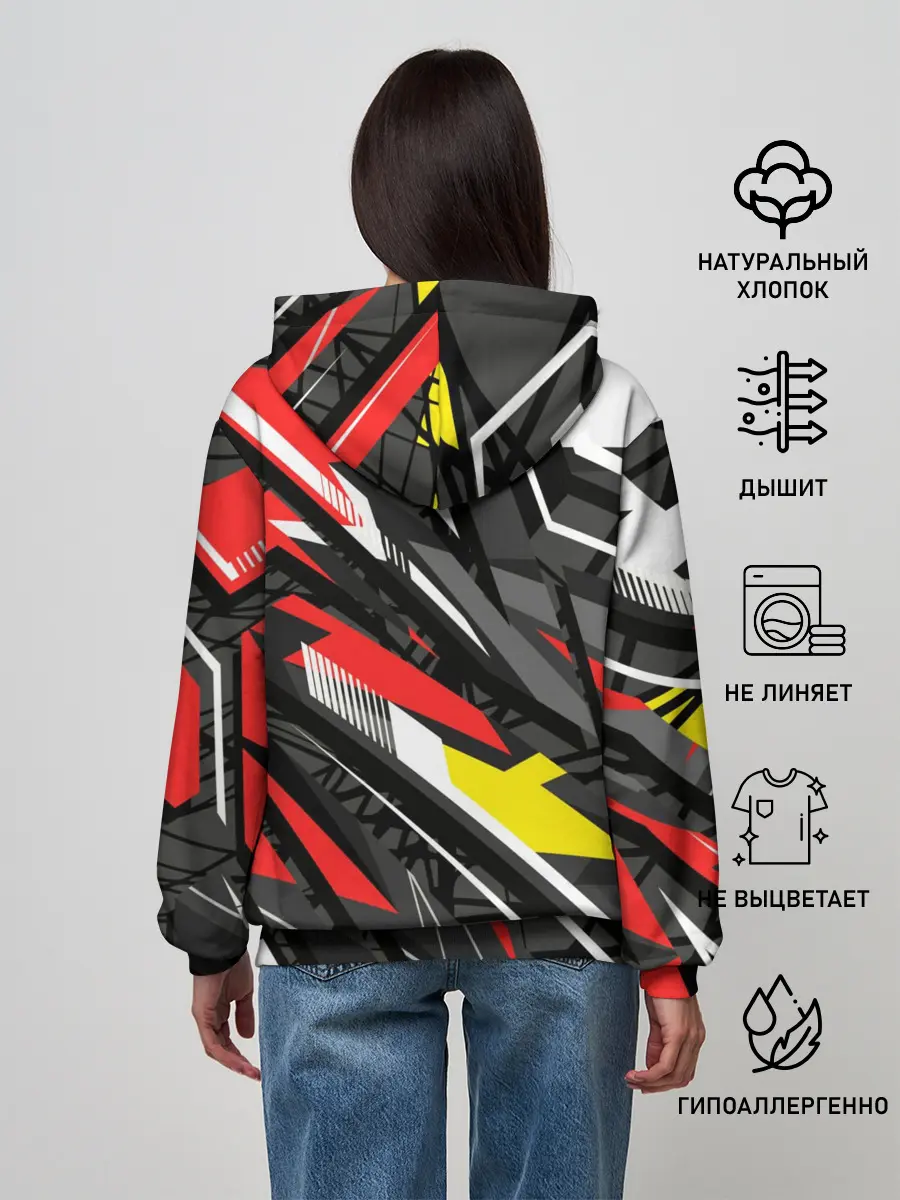 Женское худи / Фон. Абстракция.