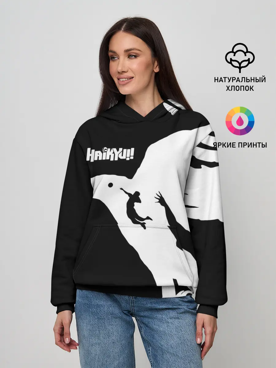 Женское худи / Ворон Карасуно Haikyu!!