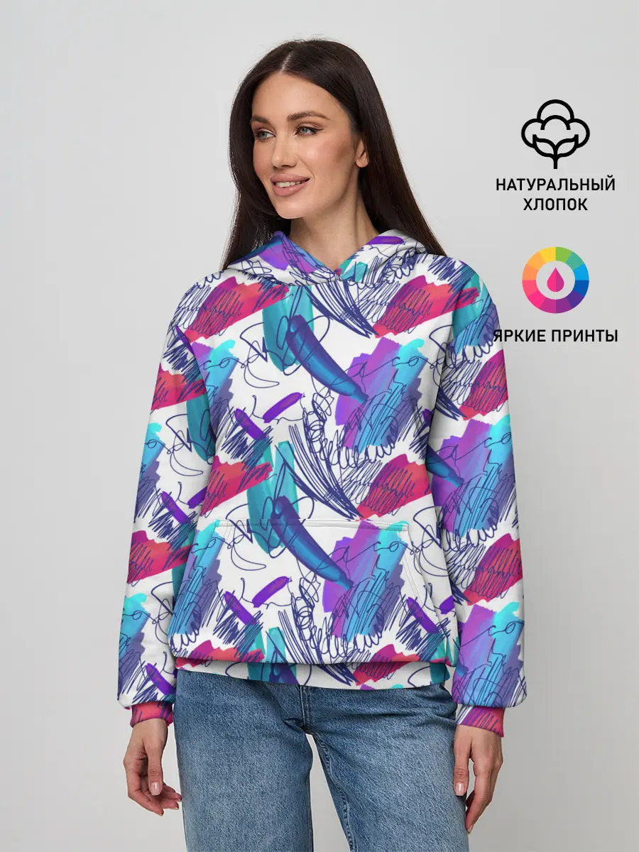 Женское худи / Абстракция пятна краски