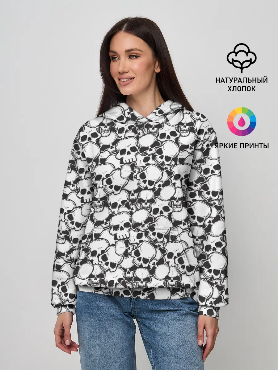 Женское худи / Черепа