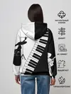 Женское худи / Черно Белое пианино