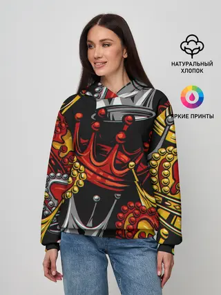 Женское худи / КОРОЛЕВСКИЙ БАГРОВЫЙ 3D