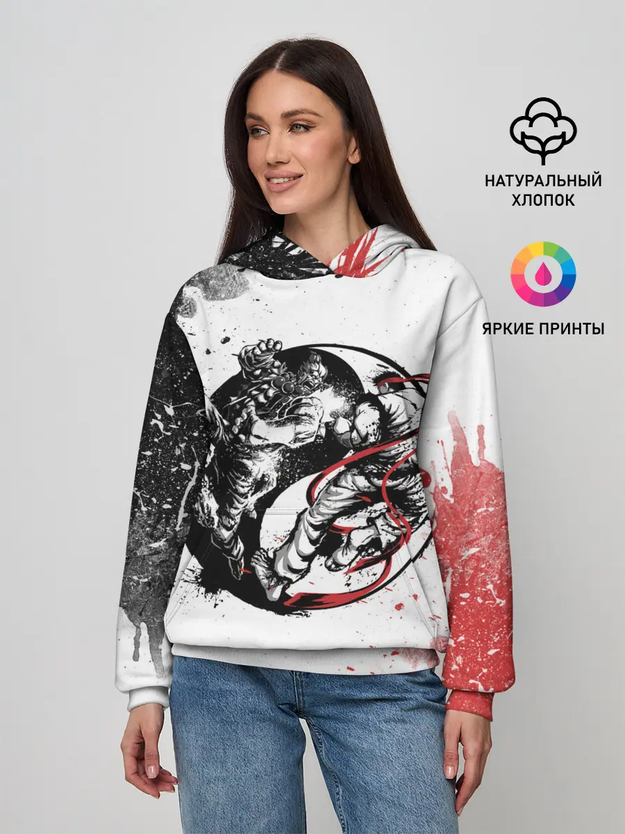Женское худи / Ryu vs Akuma