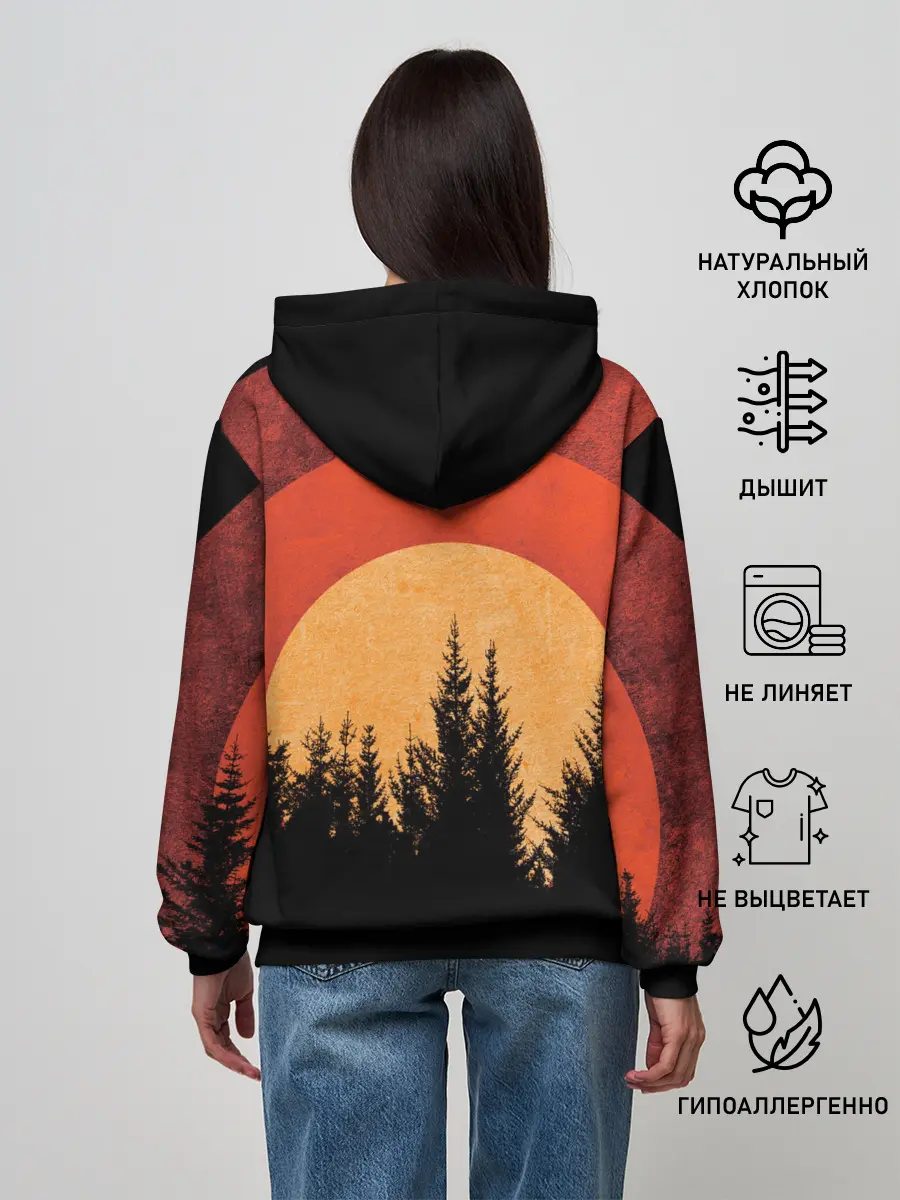 Женское худи / ЛЕСНИК 3D