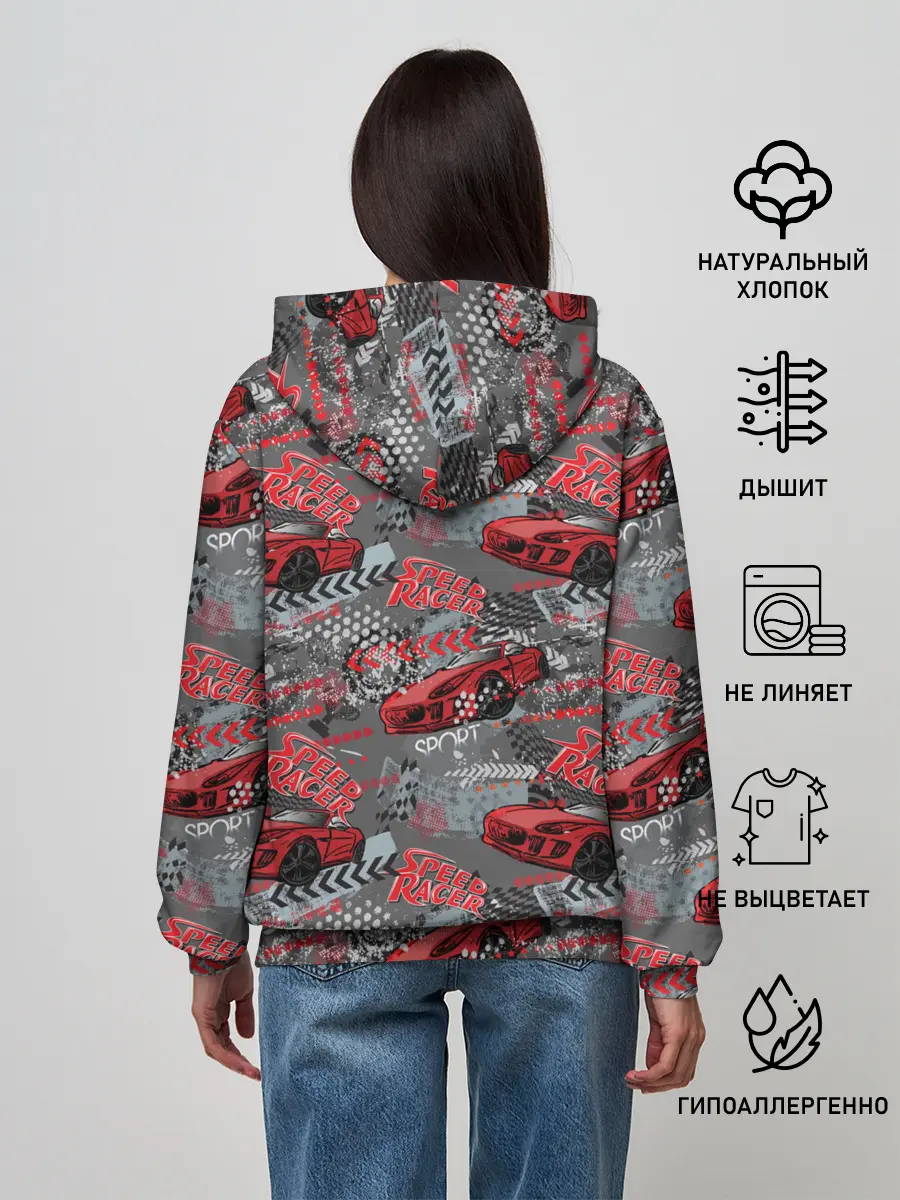 Женское худи / Гоночная машина