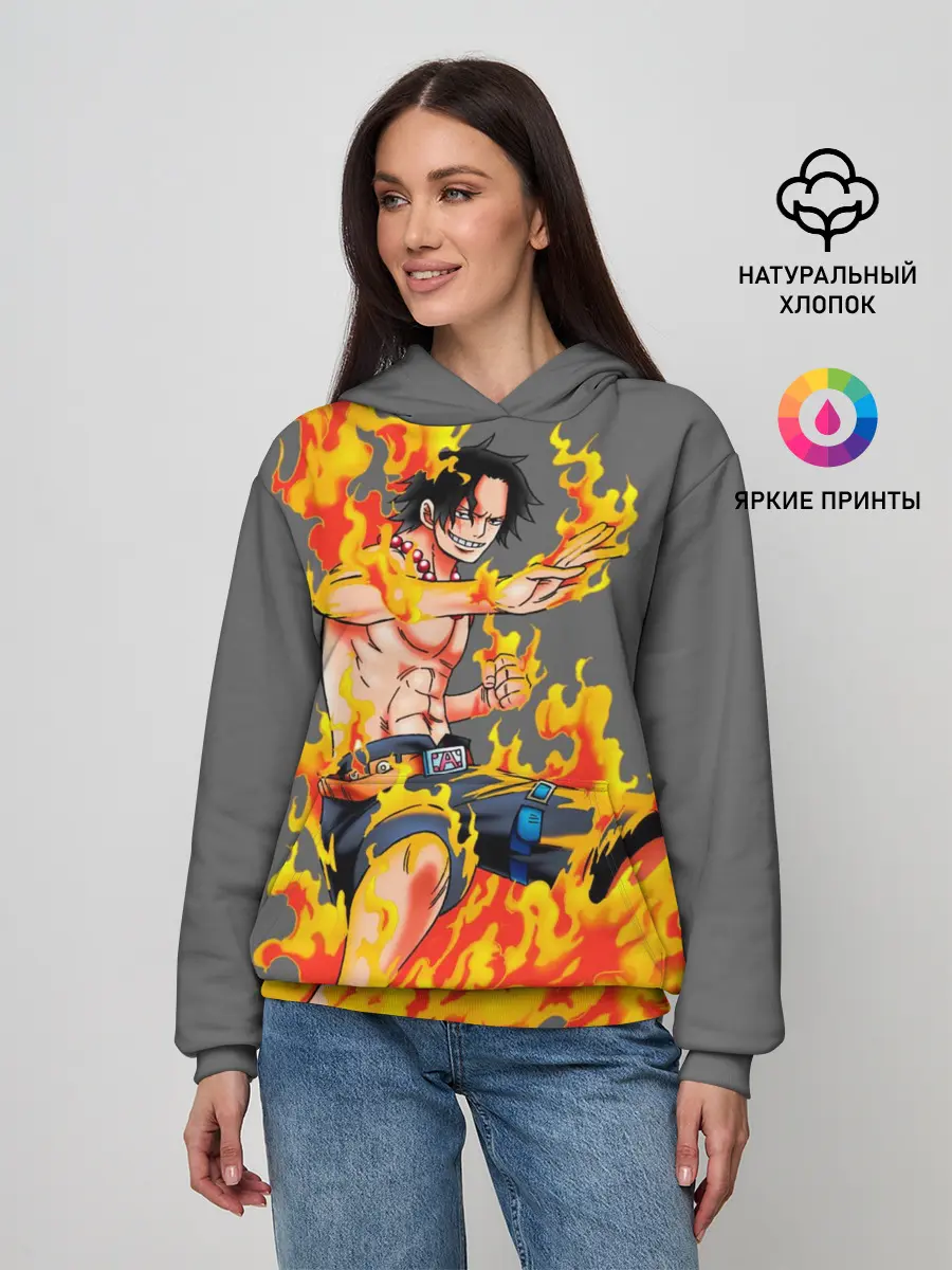 Женское худи / Портгас Д Эйс из One Piece