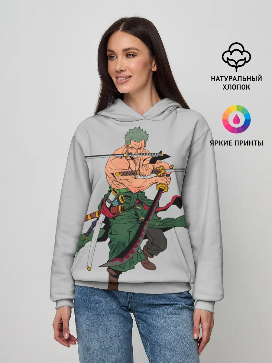 Женское худи / Арт Ророноа Зоро, One Piece
