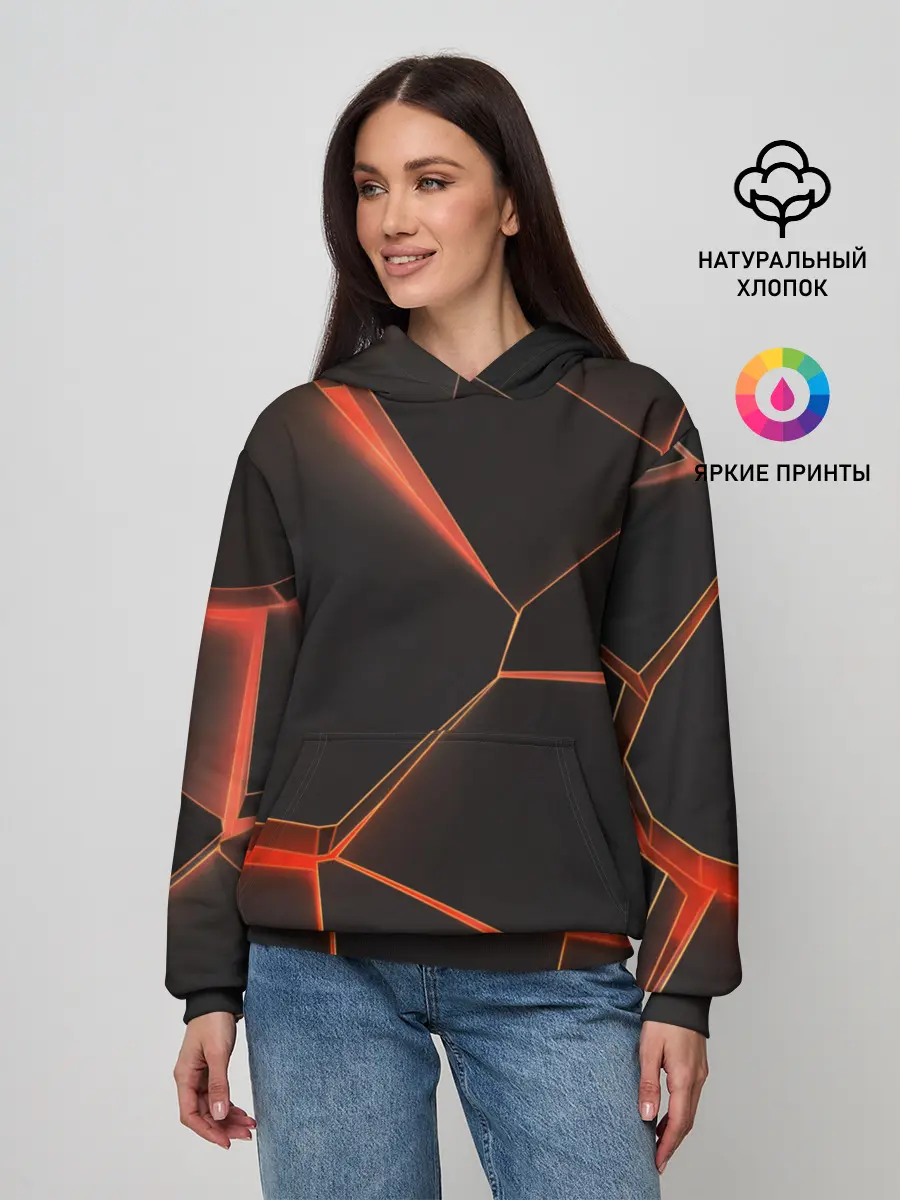 Женское худи / Лава 3D