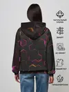 Женское худи / НЕОН СОТЫ 3D