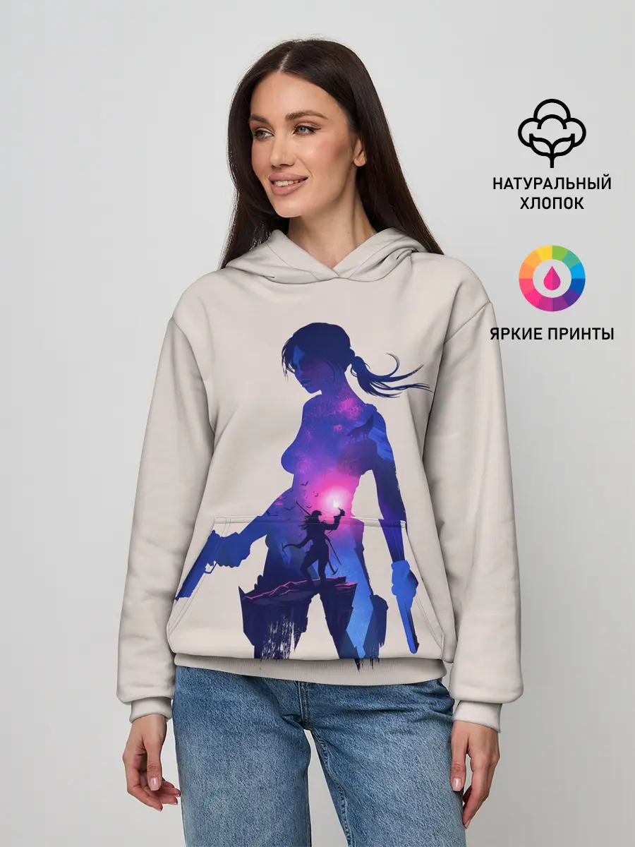 Женское худи / Лара с оружием