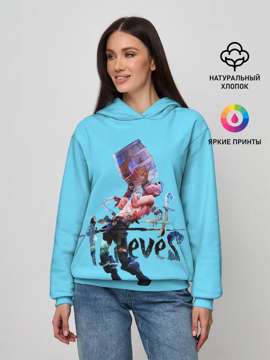 Женское худи / Пират с бочкой рома