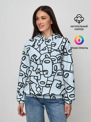 Женское худи / among us mem