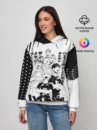 Женское худи / Старшая Карасуно | Академия Шираторизава