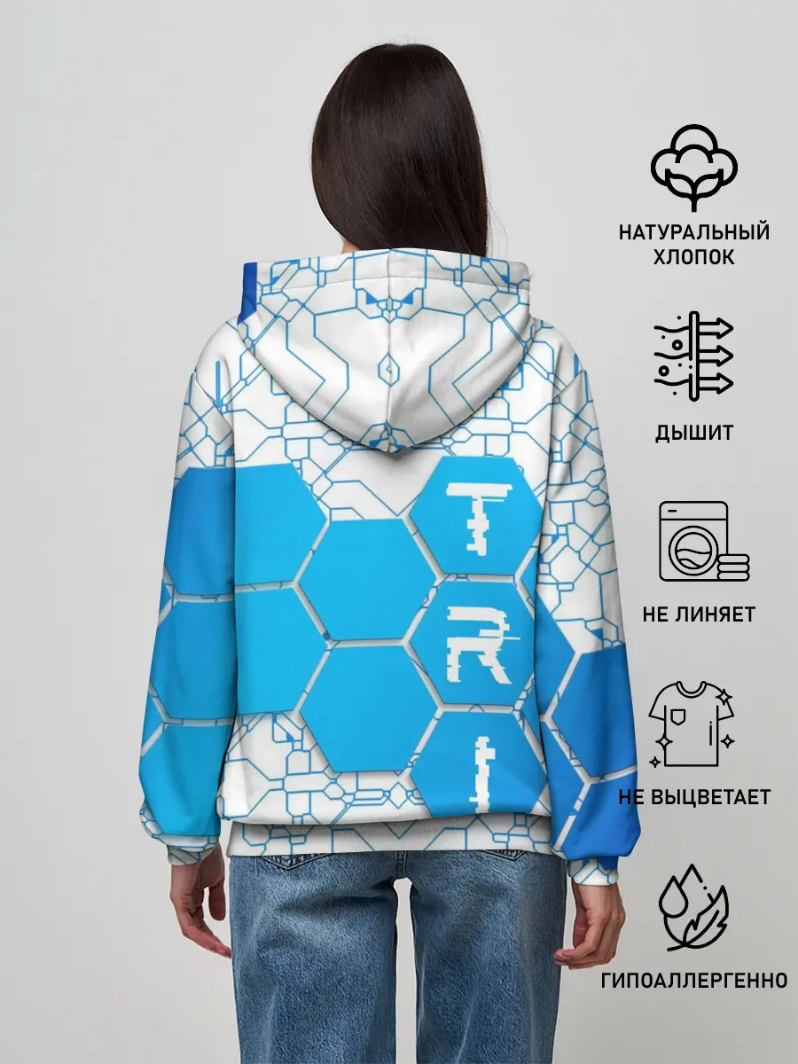 Женское худи / Плыви, Крути, Беги