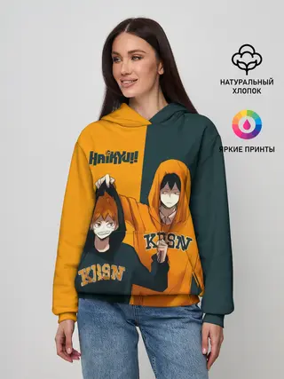 Женское худи / Хината и Кагеяма из Карасуно