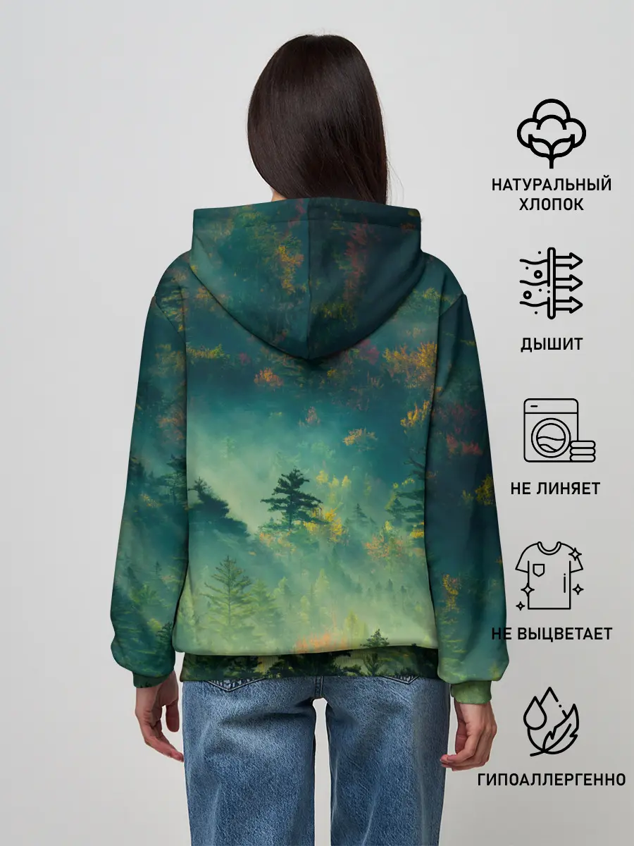 Женское худи / ПРИРОДА МОЙ ХРАМ