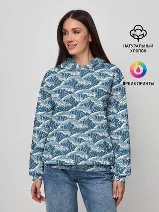 Женское худи / Волны