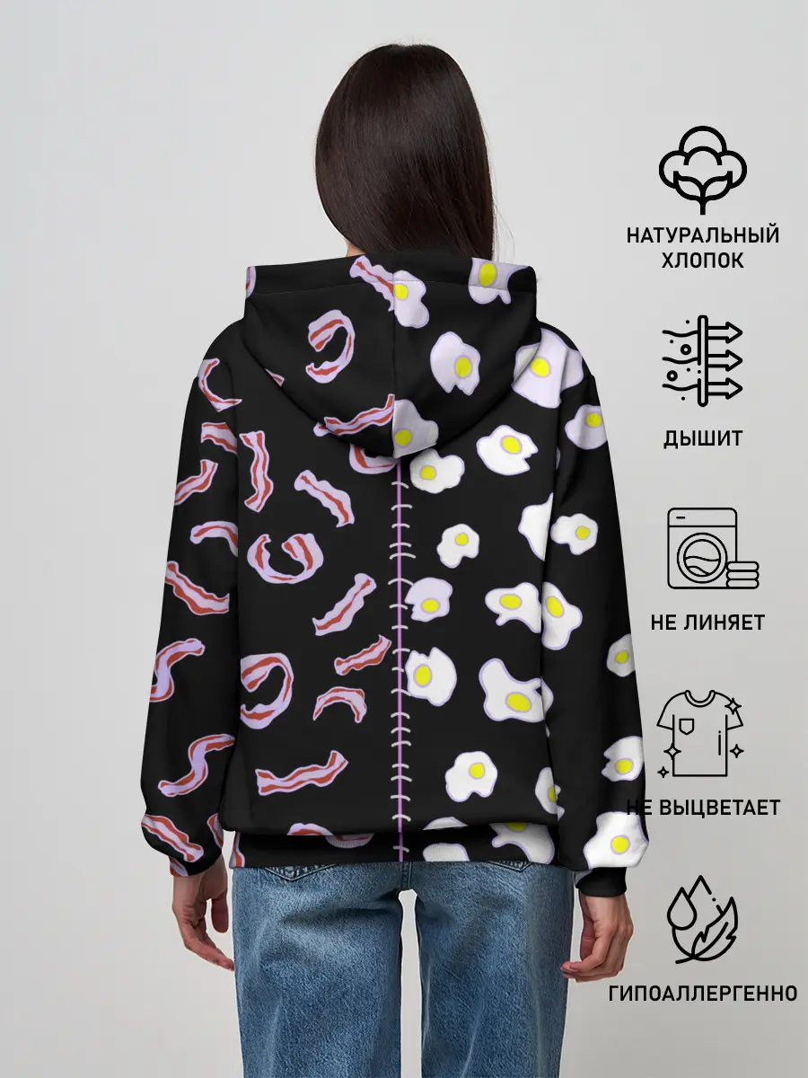 Женское худи / Яичница с беконом