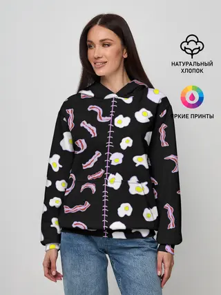 Женское худи / Яичница с беконом