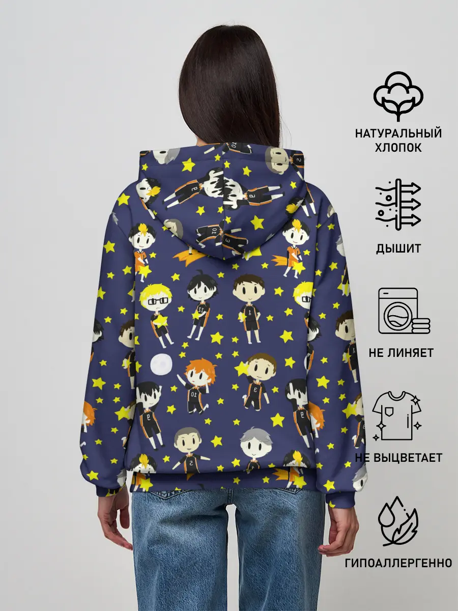 Женское худи / Команда Карасуно | Haikyuu!!