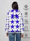 Женское худи / Синие звёзды на белом фоне