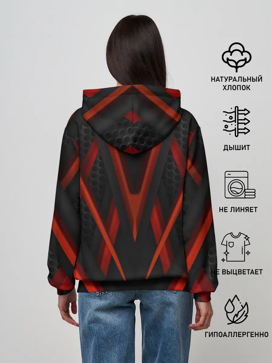 Женское худи / СПОРТ ЛИНИИ 3D