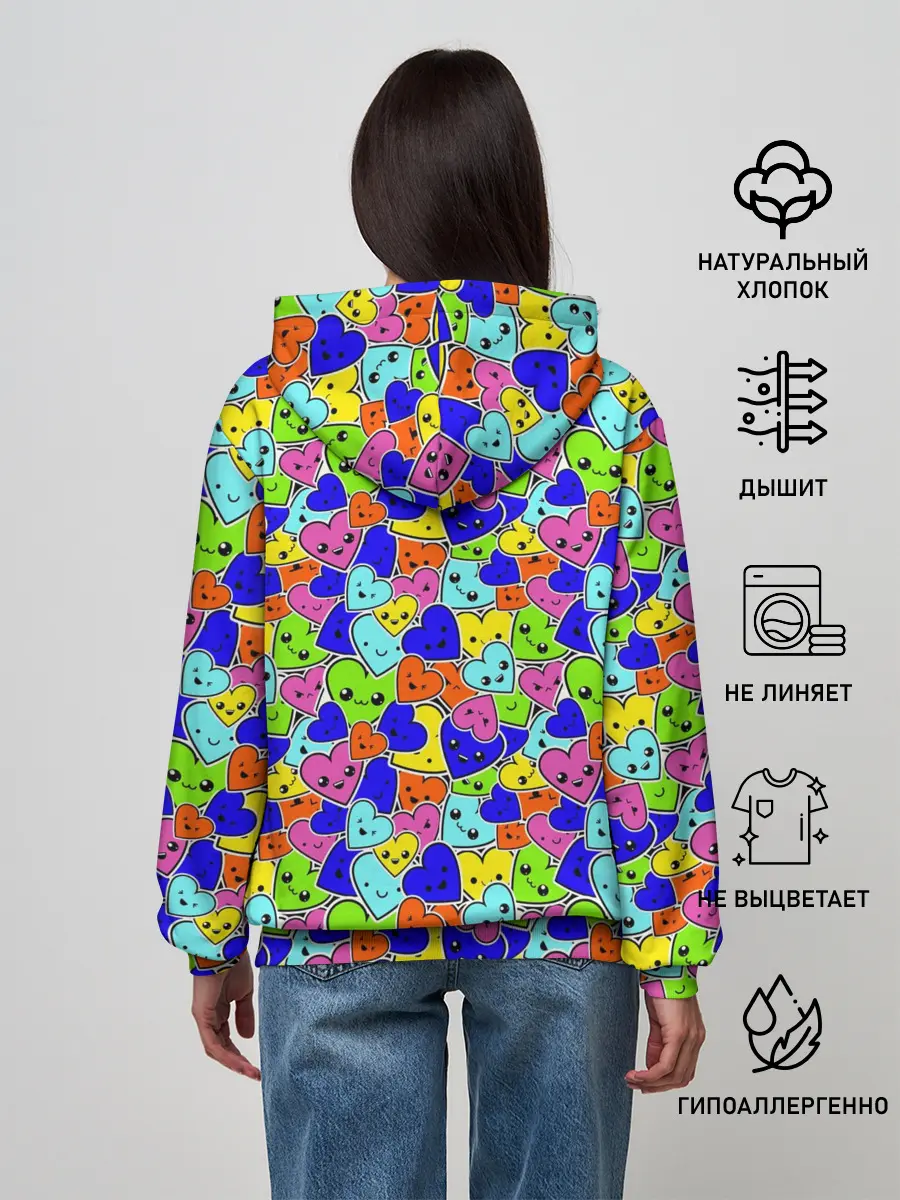 Женское худи / Сердечки