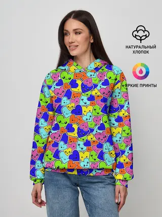 Женское худи / Сердечки