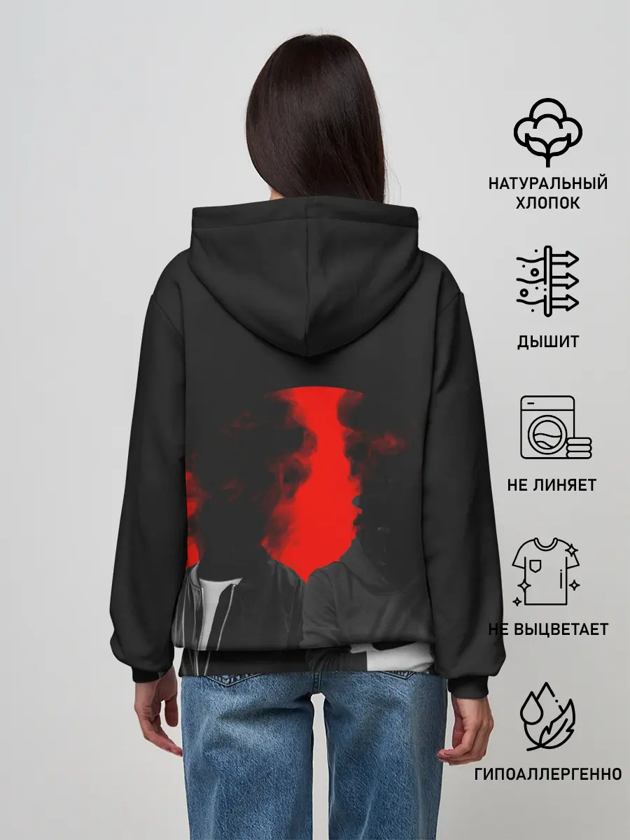 Женское худи / Дымится голова