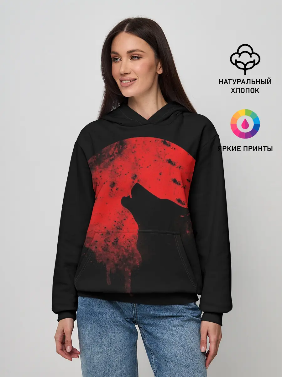 Женское худи / Wolf 3D