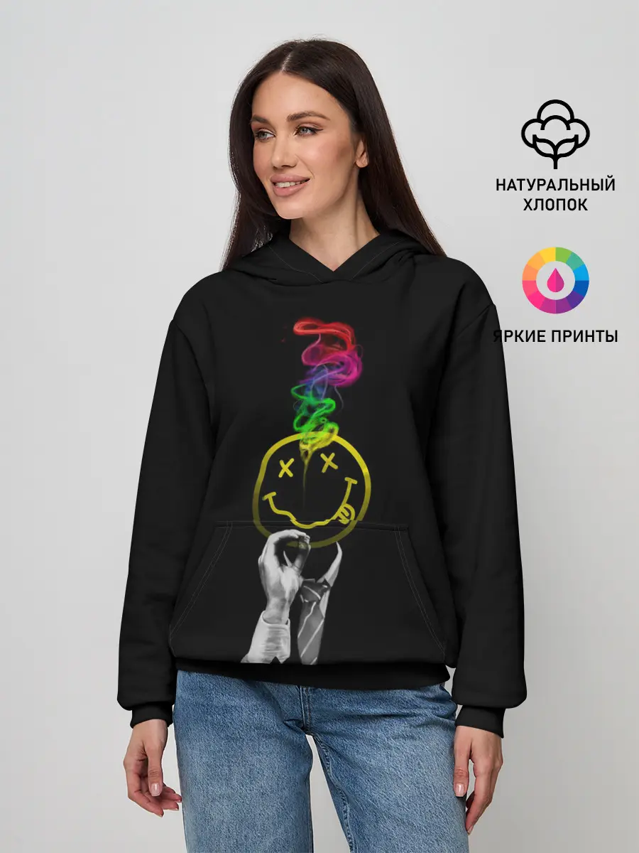 Женское худи / Нирвана смайл