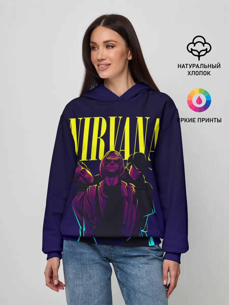 Женское худи / Nirvana Neon