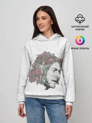 Женское худи / Цветы в волосах