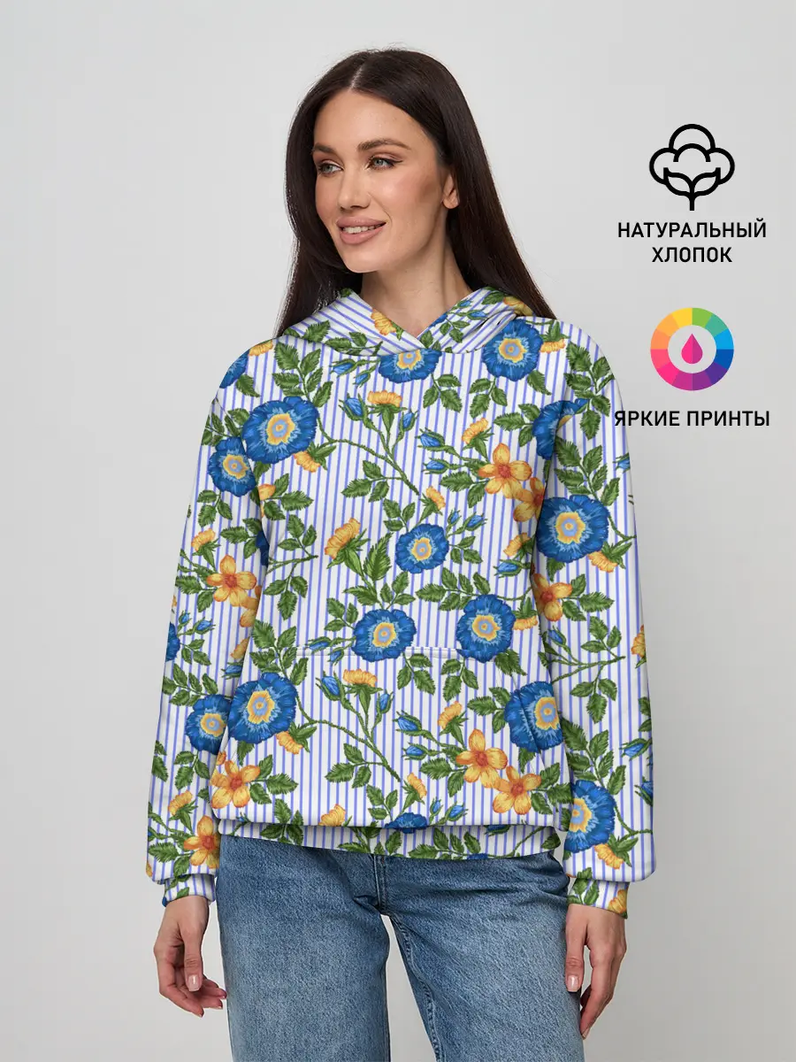 Женское худи / Цветочки